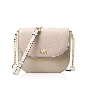 Michael Kors Half Dome Leather Crossbody Blush Pink